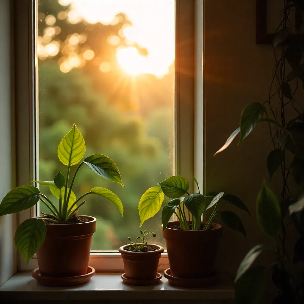 ZZ plant in corner